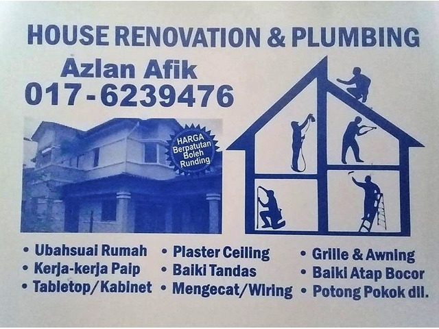 renovation and plumbing 0176239476 azlan afik wangsa maju